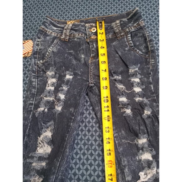 D JEANS STRETCH DENIM BLUE WAIST 29IN  H11 DN2433 SZ 3, RIPPED JEANS,  SKINNY... - Picture 3 of 7